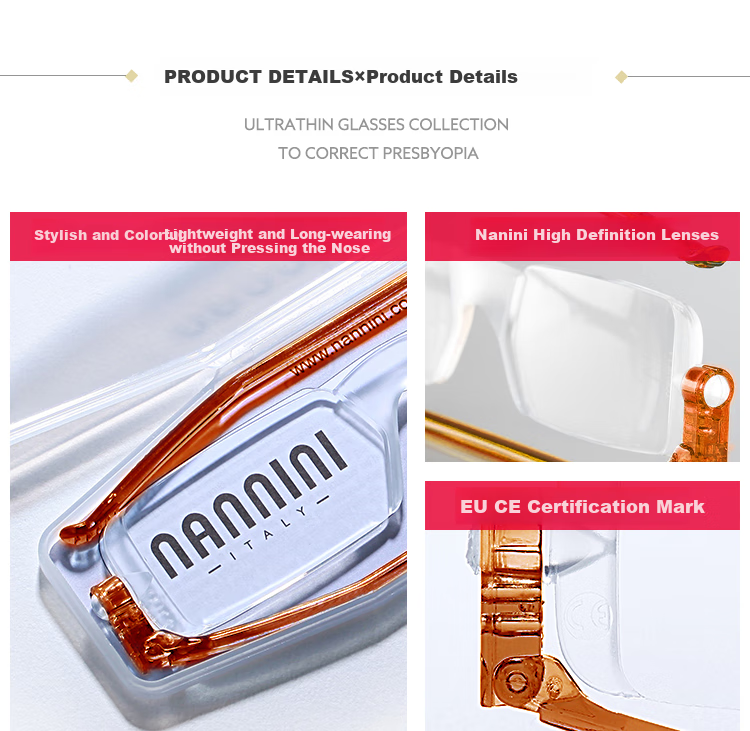 NANNINI Italian Reading Glasses for Men And Women, Portable High-Definition Original Imported Foldable Fashion Reading Glasses 7