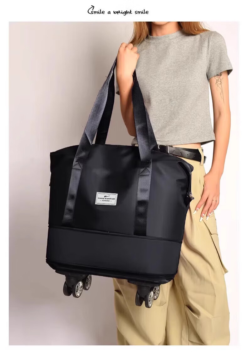 Huili Universal Wheel Suitcase, Travel Bag for Women with Large Capacity, Carry-On Luggage for Men, with Wheels, Wet And Dry Separation Storage Bag 18