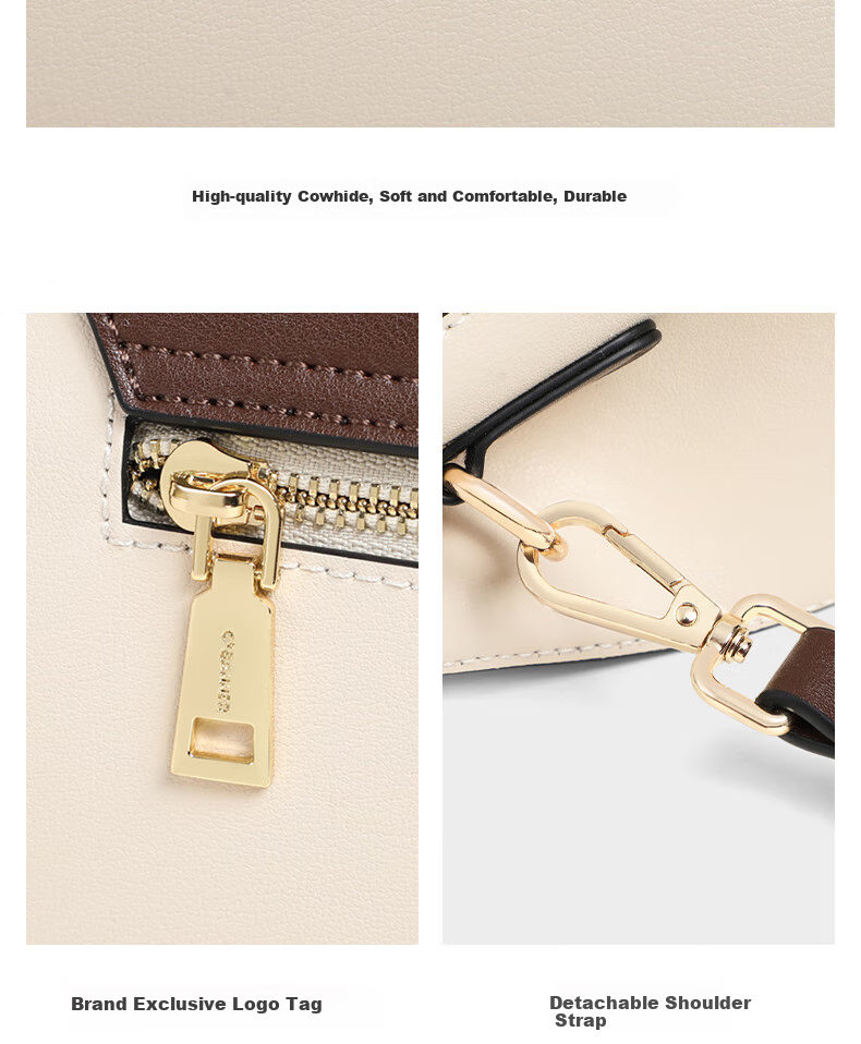 C.BANNER Leather Handbag, Women's Crossbody Bag, Shoulder Tote Bag, Simple Luxury Birthday Mother's Day Gift, Practical Present for Mom 5