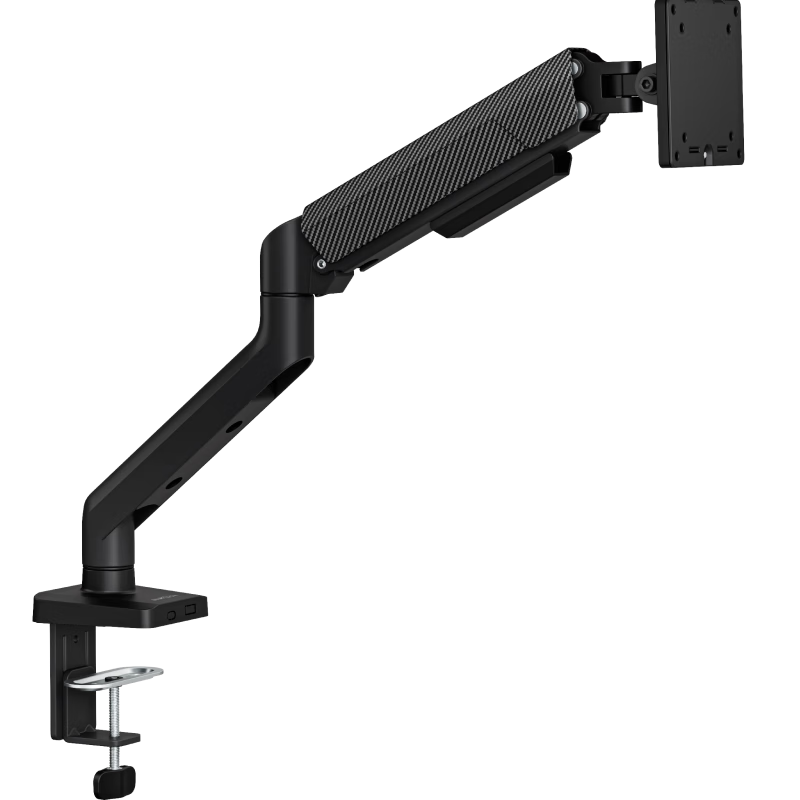 Brateck Beihu Monitor Stand, Mechanical Arm, Desktop Clamp Base, Heavy-Duty Screen Riser E430 Black for 17-40 Inch Screens, Suspended Arm