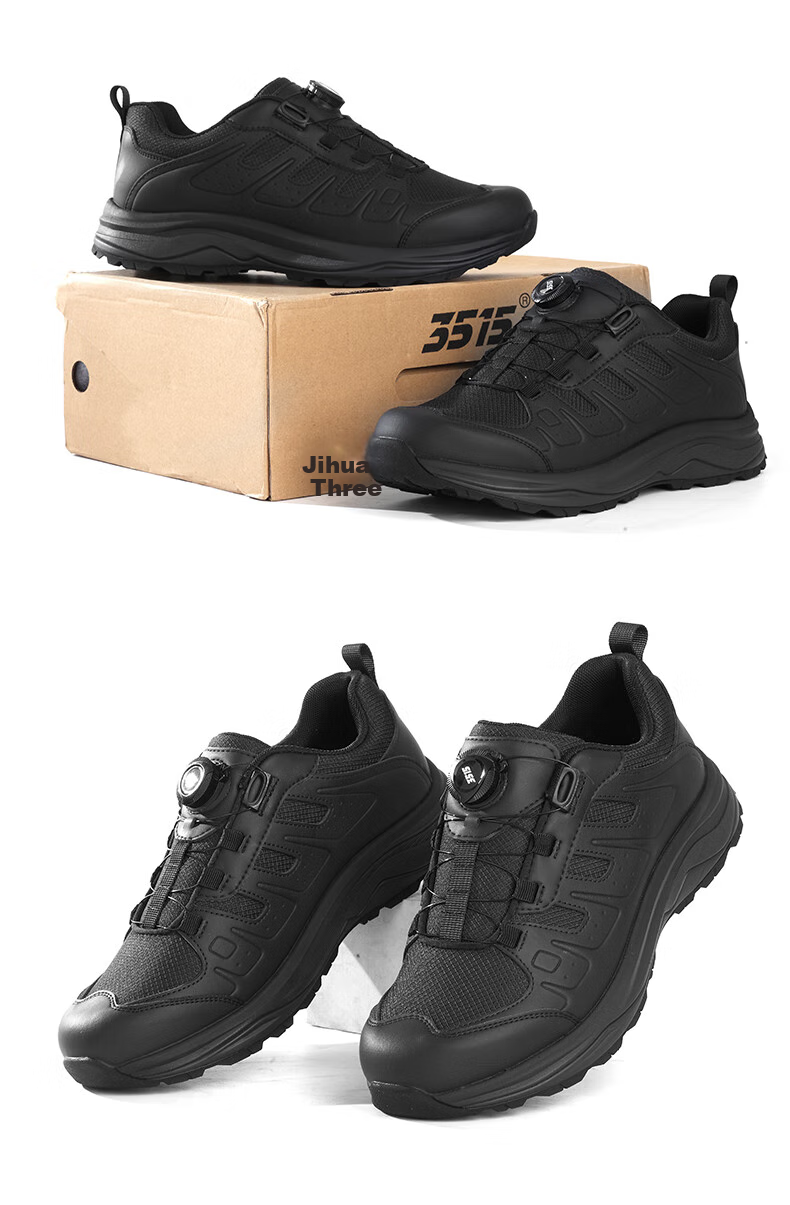 3515 Men's New Comfortable Breathable Non-Slip Wear-Resistant Mesh Outdoor Running Shoes Hiking Shoes, Black, Size 40 15