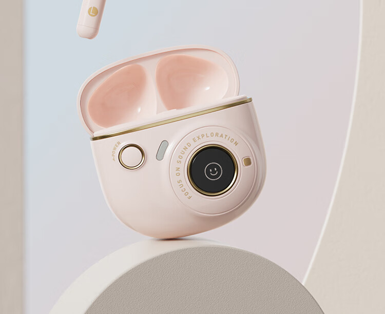 Manbuzhehuazai TO-U3 Plus True Wireless Bluetooth Earphones, Semi In-Ear Headphones, Compatible with Apple Huawei Xiaomi, Bluetooth 5.3, Ivory Pink 10