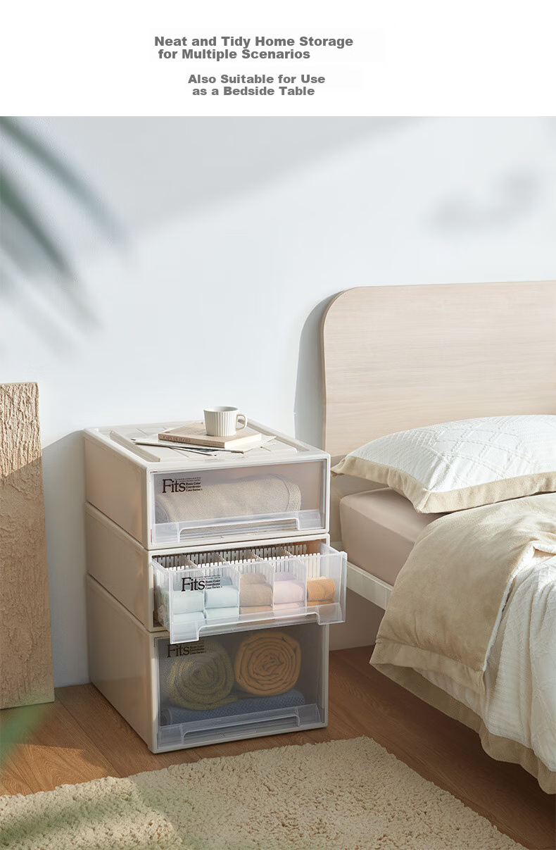 TENMA Modular Drawer Cabinet, Visible Storage Box, Underwear Organizer, Entryway Storage Drawer Unit 10