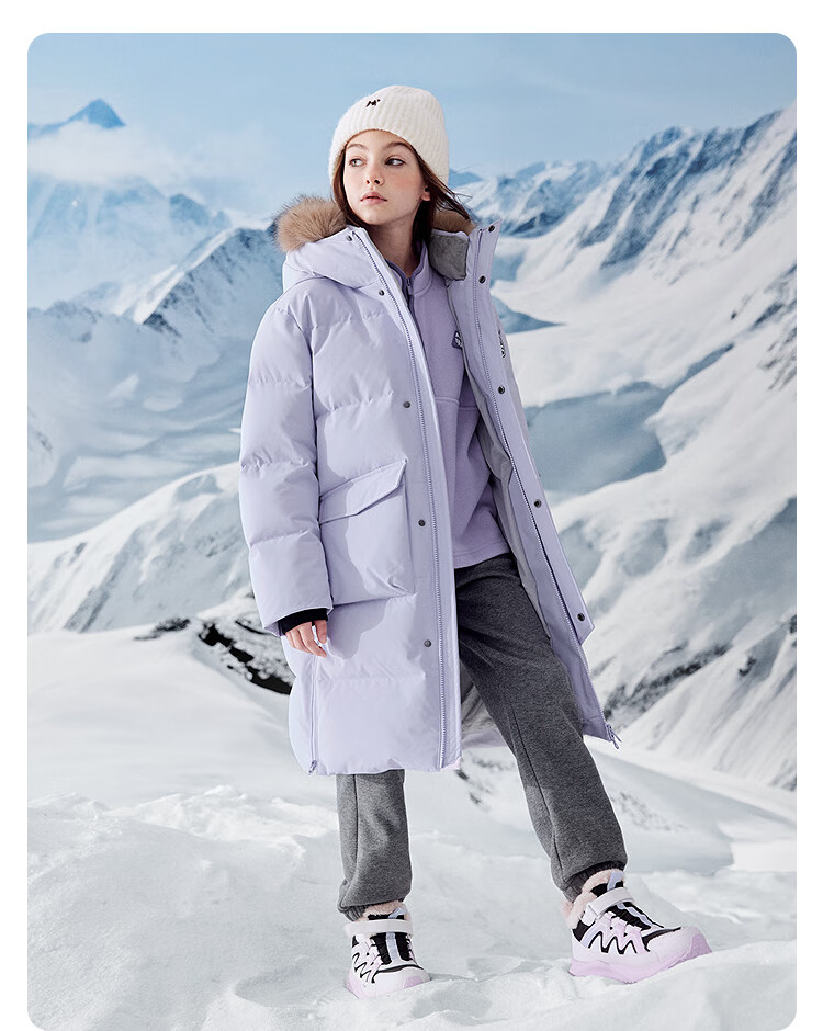 BALABALA Kids Down Jacket Boys and Girls 2025 New Winter Thickened Warm Long Coat Baby Outerwear for Boys 5