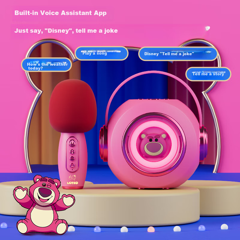 Dimoarch Wireless Karaoke Microphone Speaker All-In Bluetooth Speaker Toy for Boys And Girls, Pretend Play Gift