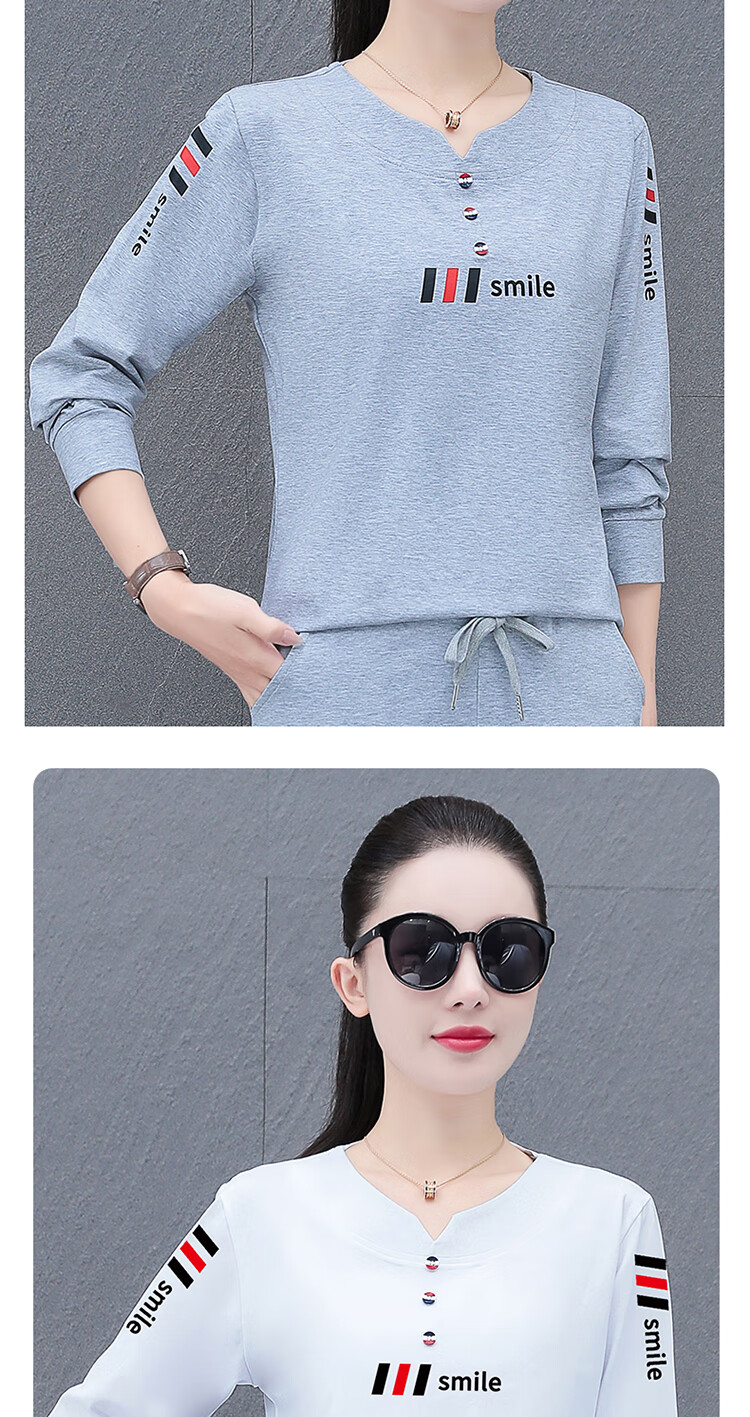 Woodpecker Pure Cotton Regular Shoulder Long Sleeve T-Shirt Women Autumn New Casual Plus Size Slim Fit Base Shirt Top Black 3XL 17