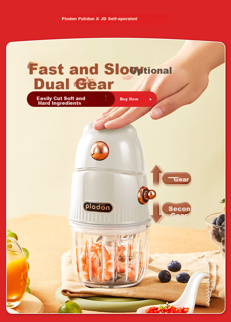 PLODON Baby Food Processor, Infant Feeding Tool Grinder And Mixer, Dual Cups for Raw And Cooked Foods 1