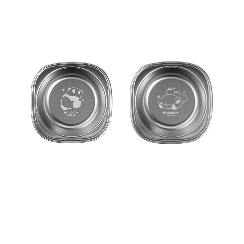 MAXCOOK 304 Stainless Steel Sauce Dish Food Grade Small Soy Sauce Condiment Dish Vinegar Dish Cold Dish Plate MCPJ9489