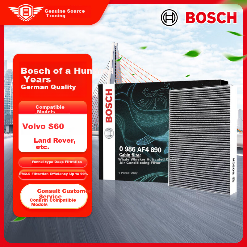 BOSCH Air Conditioning Filter 4890 for Volvo XC60, S60, LVS80, Jaguar EPACE, Land Rover Range Rover Evoque, Discovery Sport