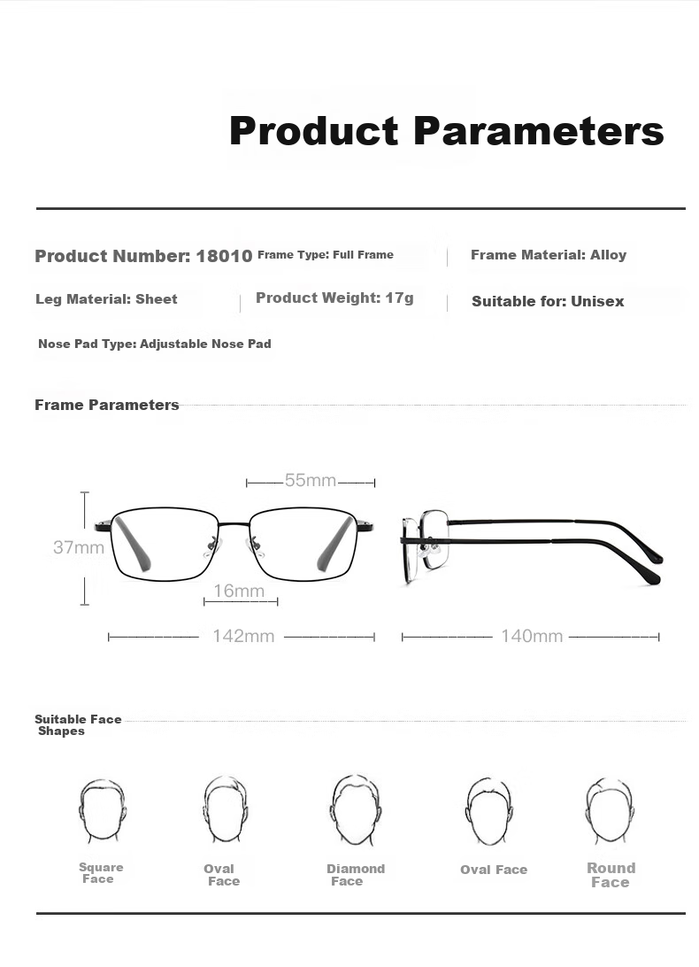 PLAYBOY PLAYBOY 2025 High-Definition Anti-Blue Light Reading Glasses for Men, Ultra-Light 18010 Silver, 150 Degrees, Qixi Festival 11