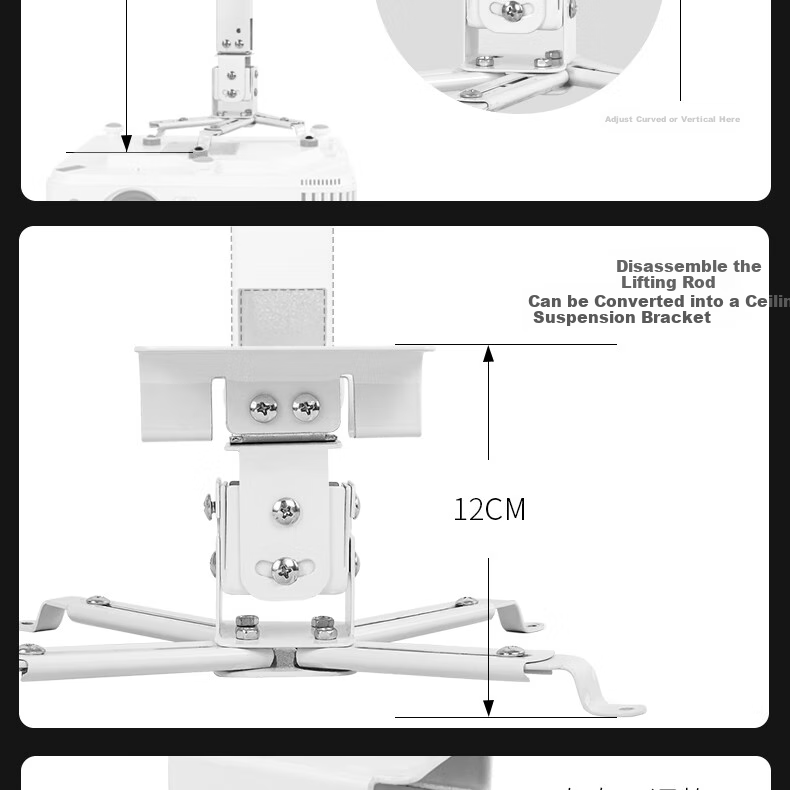 JINGMI Electric Projector Mount DL100 Ultra-Thin Home Electric Remote Control Lifting Projector Mount with 100CM Travel Range Compatible with Multiple Brands of Projectors 8
