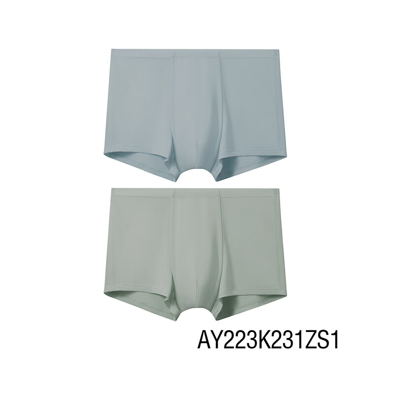AIMER KIDS Tiered Boys' Underwear Modal Antibacterial Mid-Rise Boxer Briefs 2-Pack Mist Seaweed 170