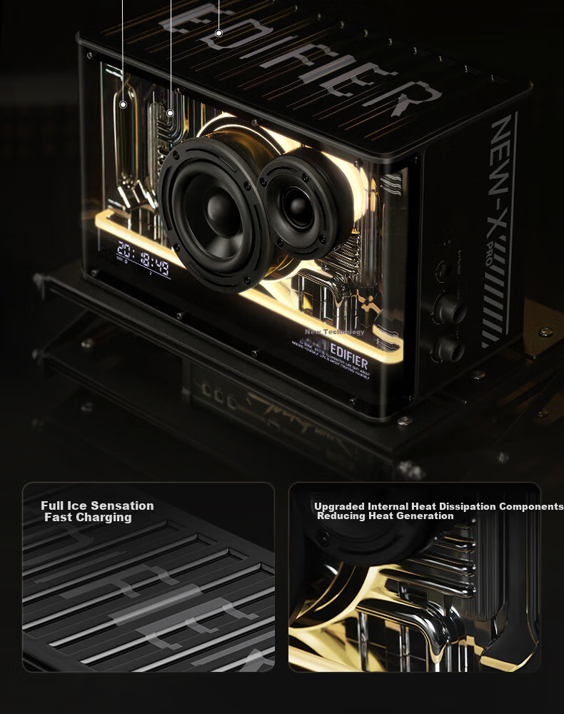 EDIFIER NEW-X PRO Light Cooling Energy Speaker Bluetooth Computer Speaker Gaming Desktop Speaker Phantom Black 3