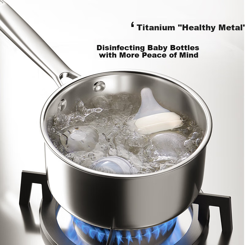 JD Jingzao Milk Pot 316 Stainless Steel with Steaming Rack, 20cm, Suitable for Induction Cooker and Gas Stove, for Baby Food, Instant Noodles, and Heating Milk