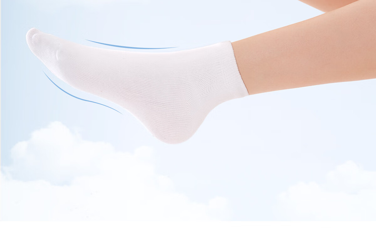 Freego Disposable Cotton Socks Unisex Travel Business Wash-Free Portable Sweat-Absorbent Breathable Odor-Resistant Sports White Socks 12 Pairs 9