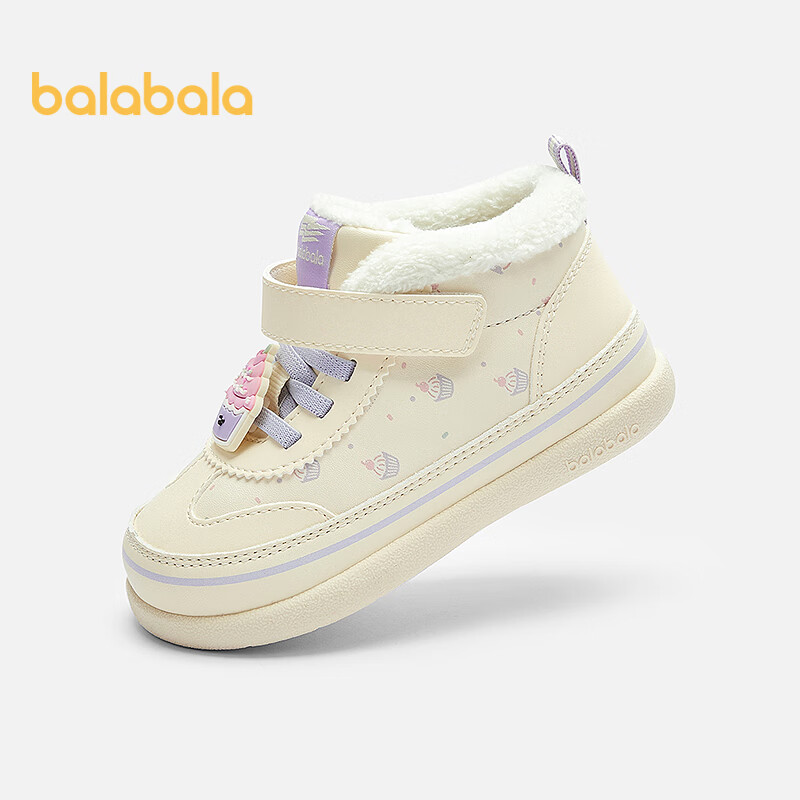 BALABALA Toddler First Walkers Baby Shoes Boys Girls Sneakers 2025 Autumn Winter Fleece-lined 209425144208
