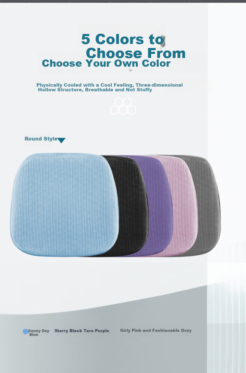GREAT LIFE Car Gel Seat Cushion, All-Season Breathable, Office Long-Sitting Hip Protection Chair Pad, Lumbar Support Pressure Relief Seat Cushion And Butt Pad 8