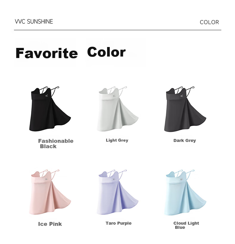 VVC Sun Protection Face Mask, Ice Skin Neck Guard for Women, Summer UV-Resistant Sunshade, Outdoor Travel Breathable Mask, Ice Mist Pink 14