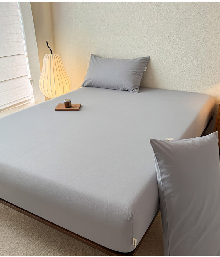 MUJI A-Class 100% Cotton Fitted Sheet Single Piece Mattress Protector Non-Slip Full Cotton All-Inclusive Bed Cover 1.8x2m 1