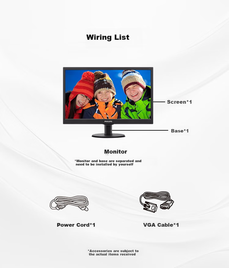 PHILIPS 17-Inch Office Monitor, 5:4 Aspect Ratio, Low Blue Light, Flicker-Free, Wall-Mountable, LED Surveillance Monitor, DVI+VGA Ports, Computer Display Screen, 170S9 4