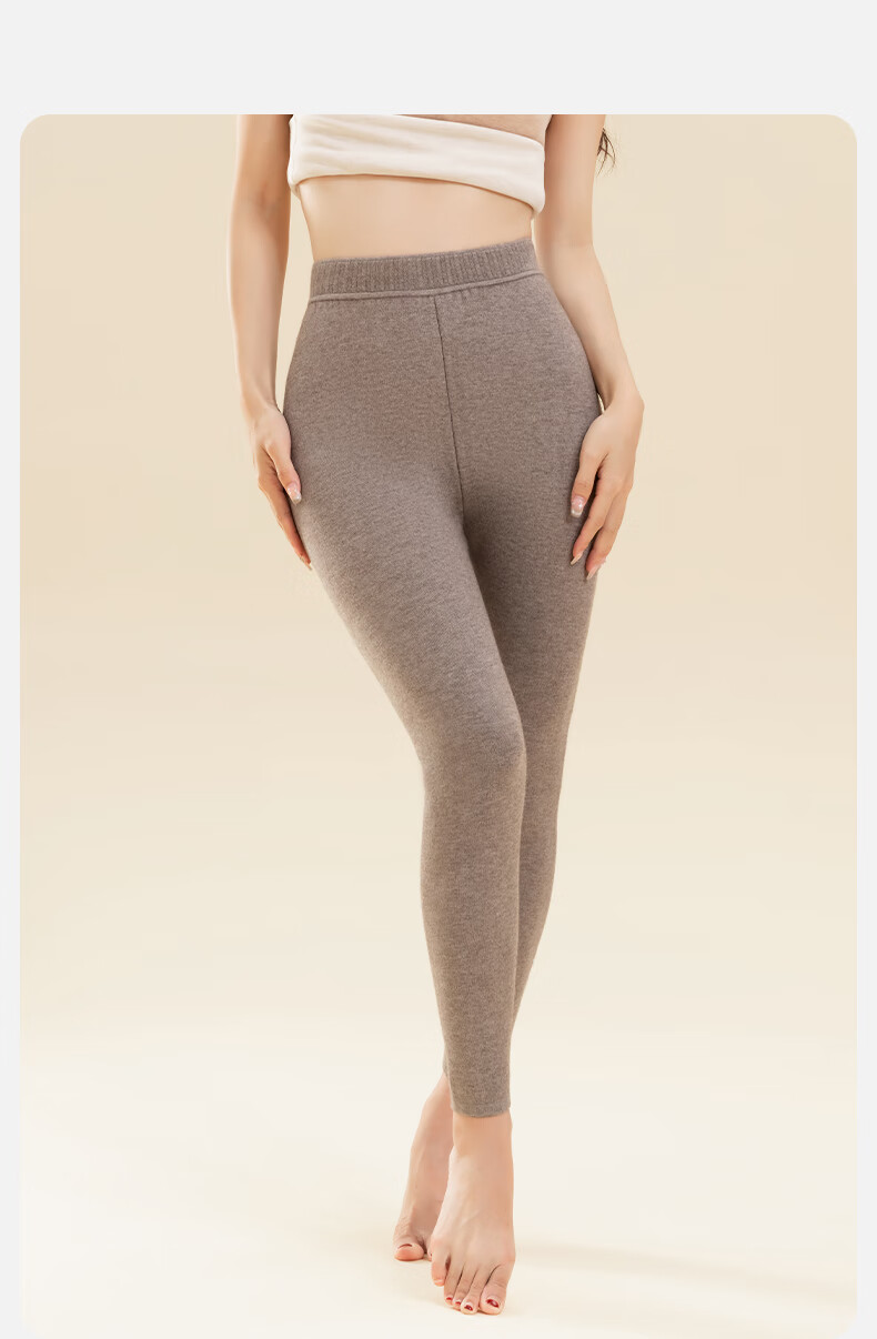 MiiOW Women's Winter Cotton Pants Fleece Lined Thick Wool Warm Pants Anti-Cold Extra Thick High Waist Fleece Trousers for Middle-aged and Elderly Northeast 17
