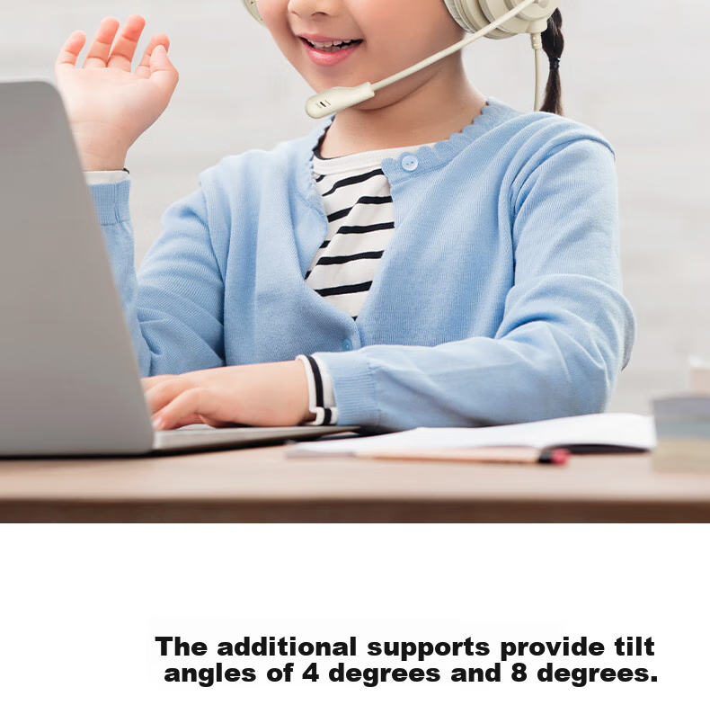 HP Wired Headphones, Over-Ear, High-Definition Noise-Cancelling Earphones with Microphone, for Computer Office Online Classes And CET-4/6 Exams, Milk Tea Color 2