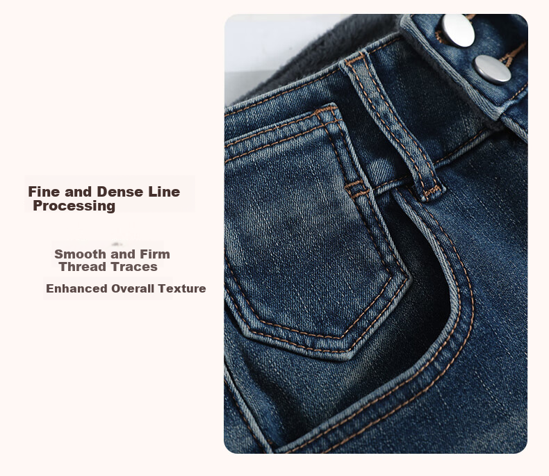 LangSha High-Waisted Jeans with Double Buttons for Women, Spring And Autumn Fashion, Leather Label, Skinny Pants, High Elasticity, Slimming, Fitted Pencil Pants for Wome 18