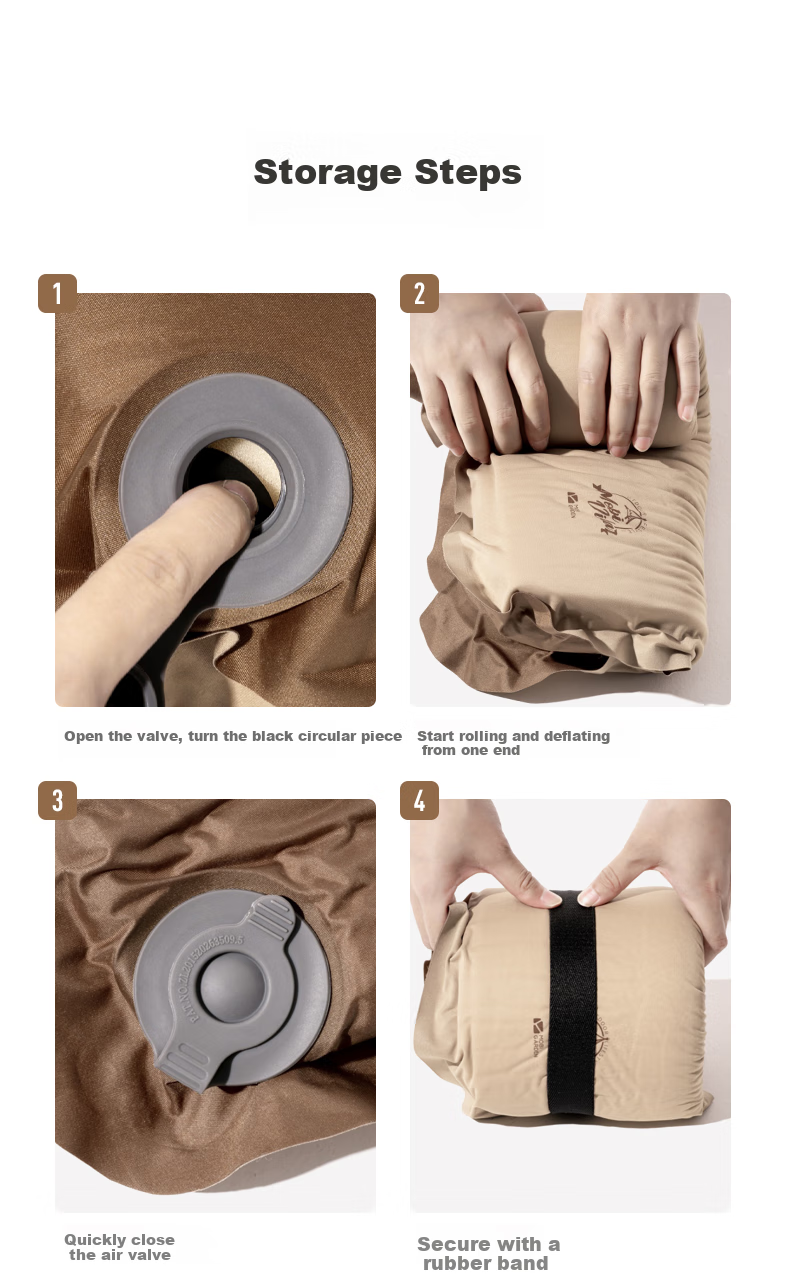MOBIGARDEN Inflatable Pillow, Outdoor Camping Portable Elastic Automatic Inflatable Foam Air Pillow, NX21663018, Warm Sand Color 7