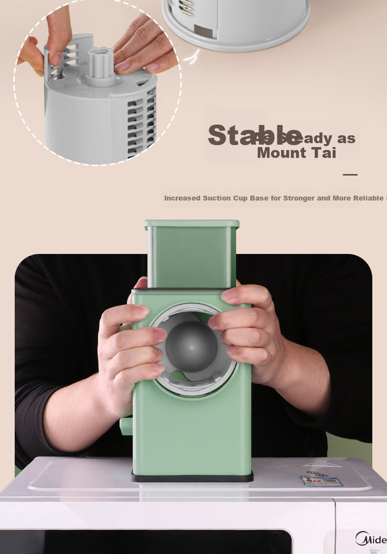 BJ Vegetable Slicer, Household Shredder, Kitchen Hand-Cranked Storm Roller Slicer, Potato Shredder, Grater, Five Blades 11