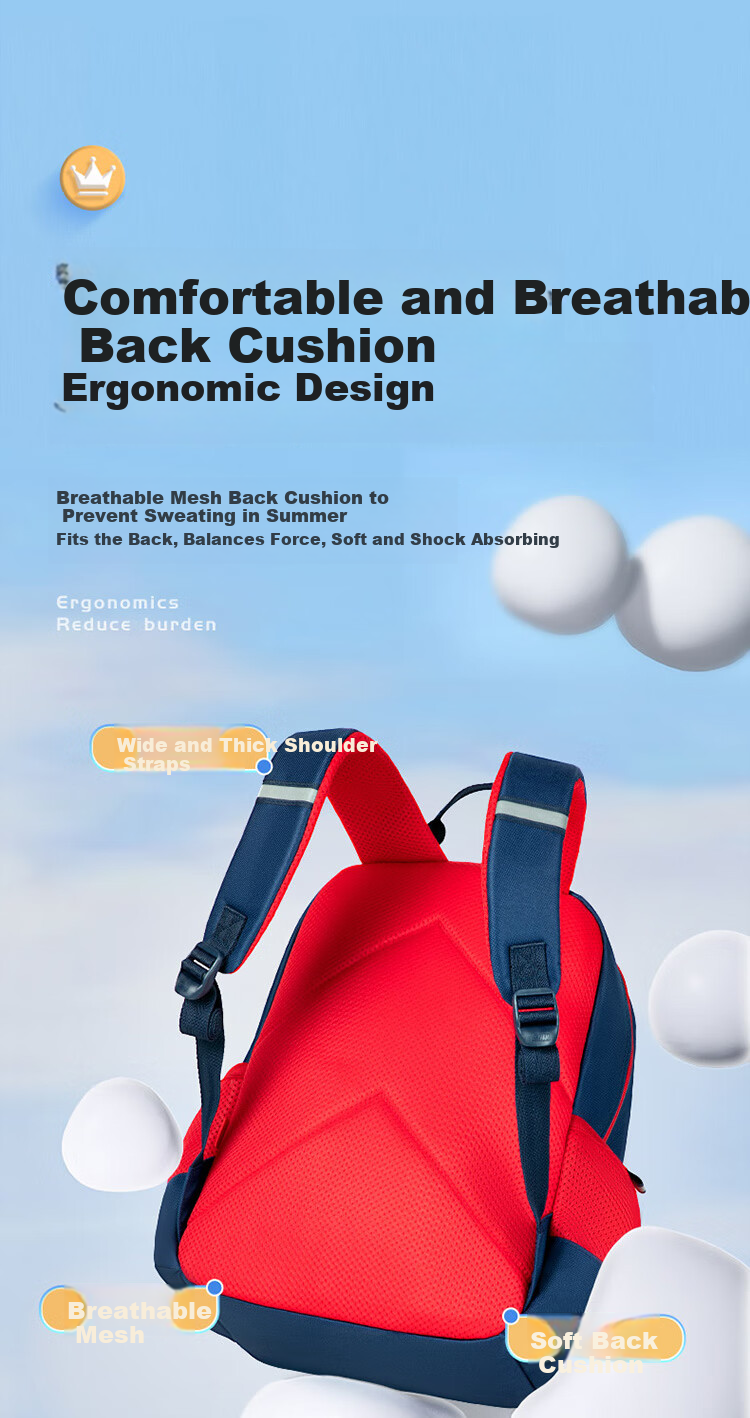 Disney Children's Backpack for Primary School Students Grades 1-3, Ultra-Light Breathable Large Capacity Antibacterial Water-Resistant Spider-Man Backpack for Boys 3