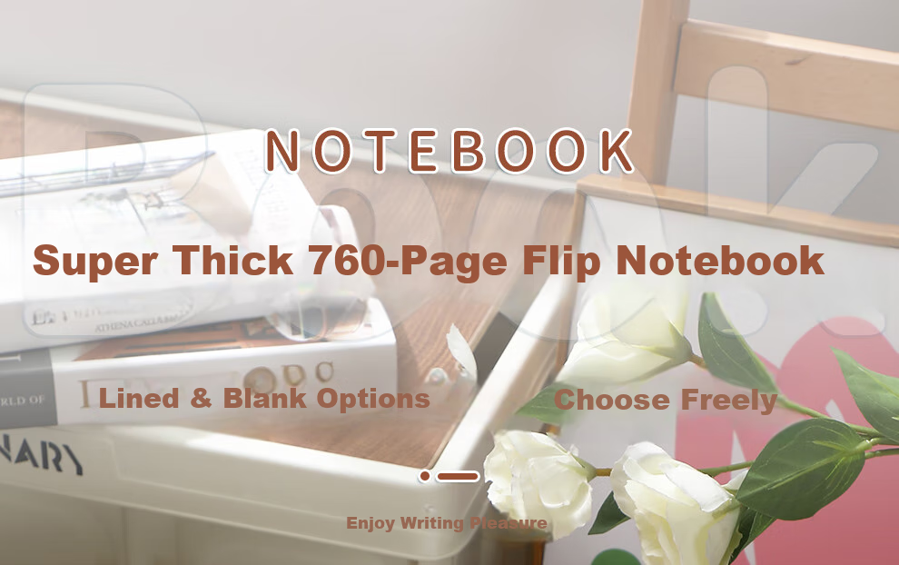 Jiaranheng [Lasts 2 Years] B5 Extra Thick Notebook, High-Quality Soft Cover, 16K Journal, 380 Sheets, 760 Pages, Lined Paper for College Students And Postgraduate Entrance Exams, Customizable Inner Pages 1