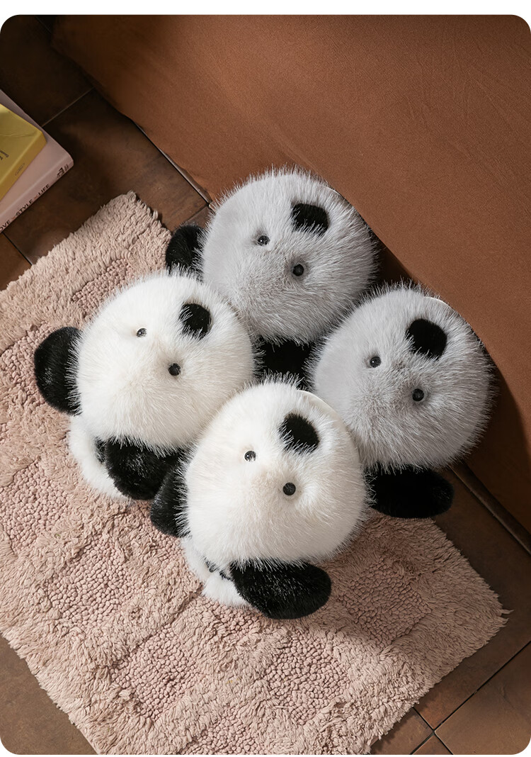 Daxixiansen Feifei Autumn And Winter Cotton Slippers for Women, Indoor Plush Slippers, Warm Home Use Thick-Soled Cute Slippers 3