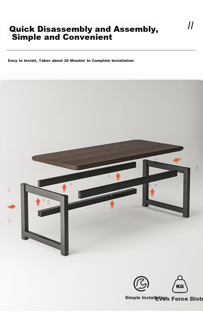 Quanpinwu Computer Desk, Home Desktop Gaming Table, Study Office Writing Desk, Long Table for Bedroom And Training 14