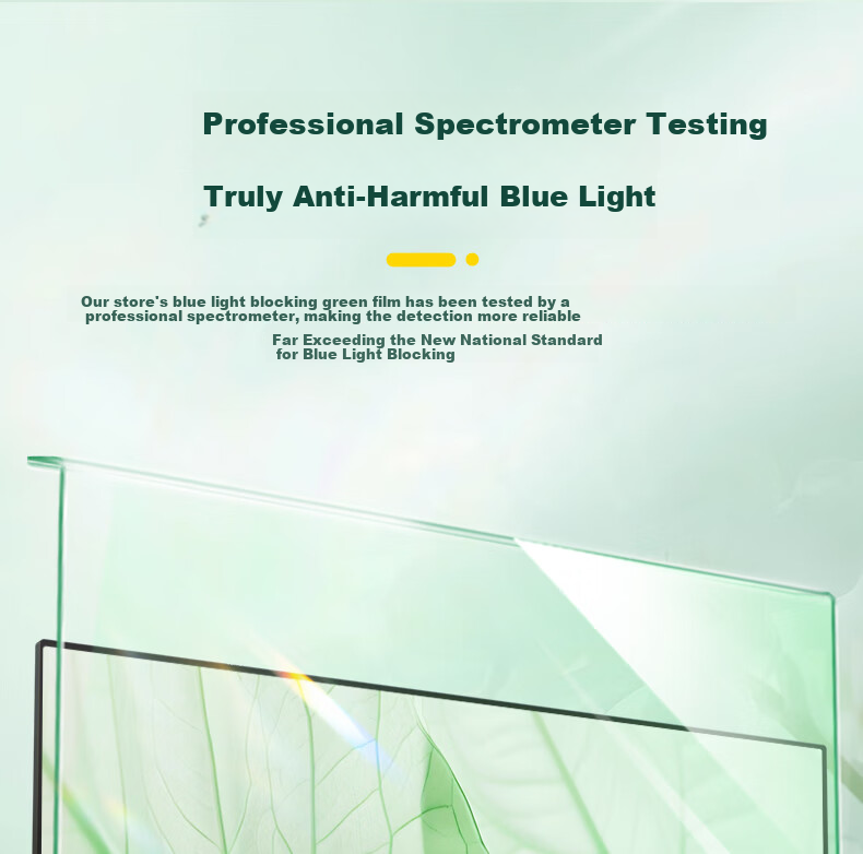 Youpin Monitor Computer Anti-Blue Light Protective Screen, Desktop Screen Protector Film, Anti-Radiation Eye Protection Blue Light Film, Protective Cover, Acrylic Hanging Type, 21.5 Inches, 16:9 Green Film 7