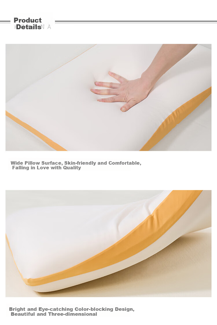 FUANNA Memory Foam Pillow for Students' Sleep, Cervical Spine Support, Slow Rebound, Sleep Care, Deep Sleep, 60*40*8cm 8