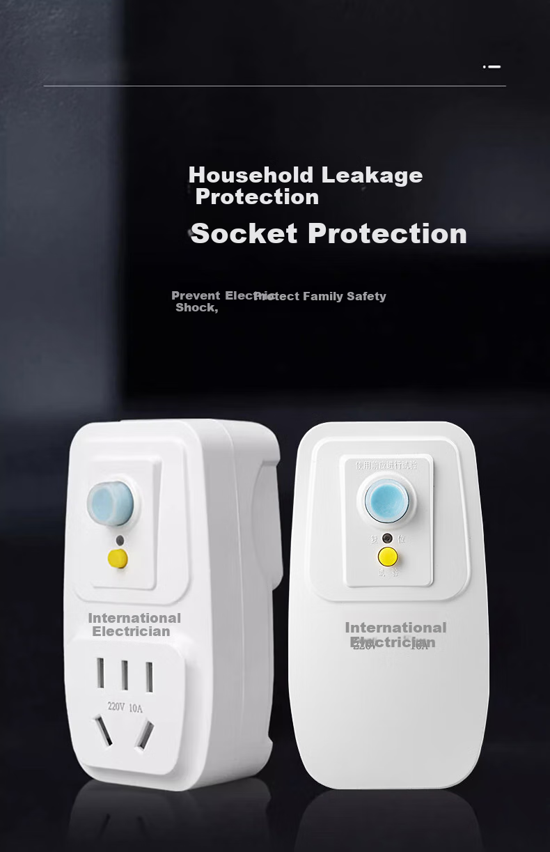 FDD Leakage Protection Plug, Household Appliance Water Heater Waterproof And Electric Shock Prevention Device, Socket Adapter, Thickened Version - Leakage Protection Plug 16A (Direct Insert Type) 2