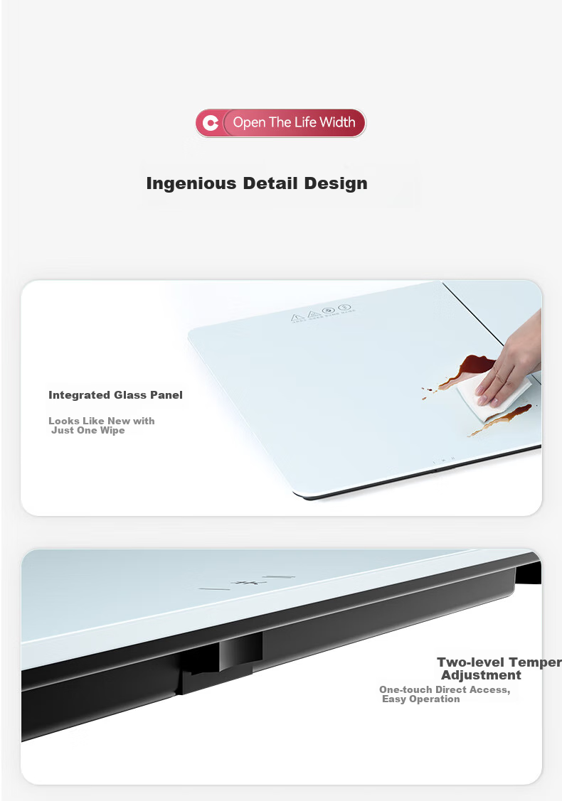 Fudelai Folding Food Warming Plate, Electric Heating Plate for Meals, Multifunctional Heating Table Mat, Square White, 60.3*38cm 10