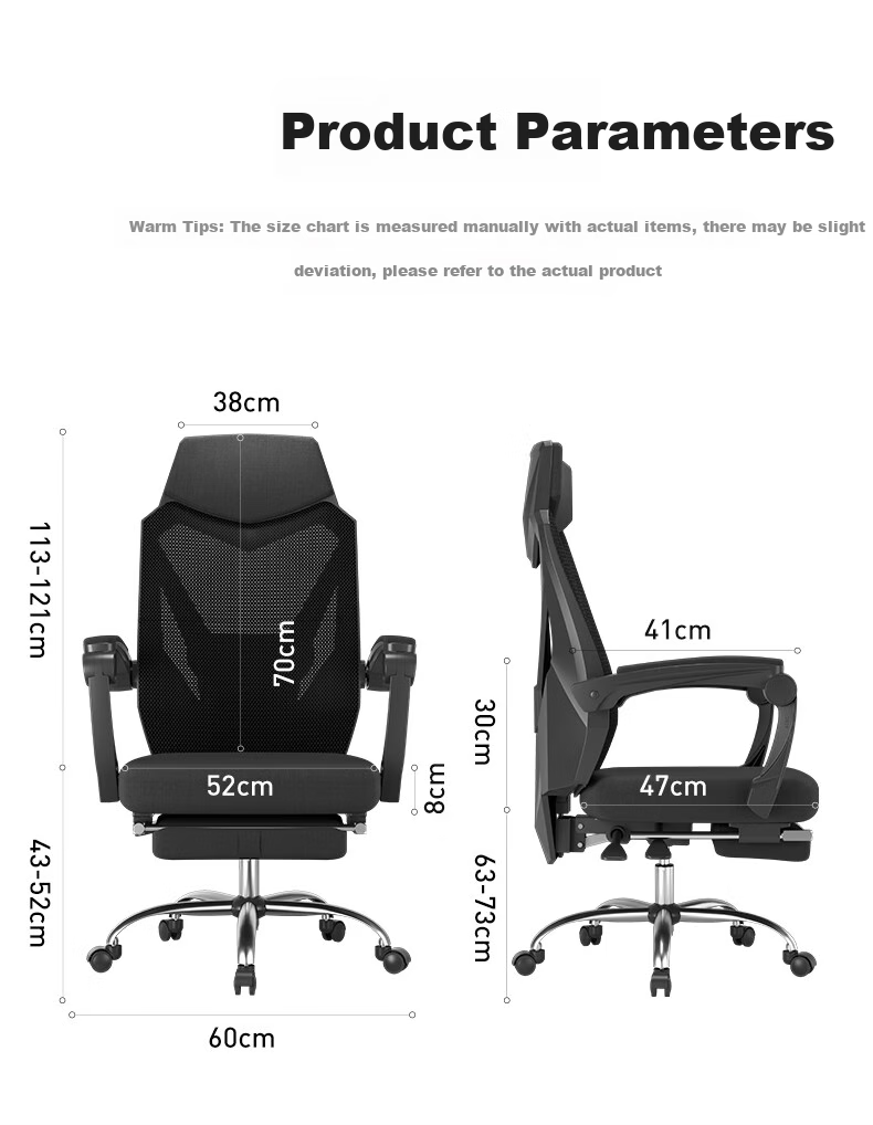 Hbada P4 Pro Ergonomic Office Chair, Reclining Nap Chair, Glossy Black (With Footrest And Reclining Function) 18