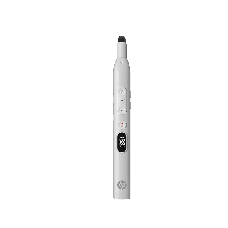 HP Multifunctional Wireless Presenter Pen for Teachers with Red Laser Pointer, Compatible with Seewo Whiteboard, PPT Touch Pen, Infrared Projection Screen Control, Bluetooth/2.4G Dual Mode, White Red