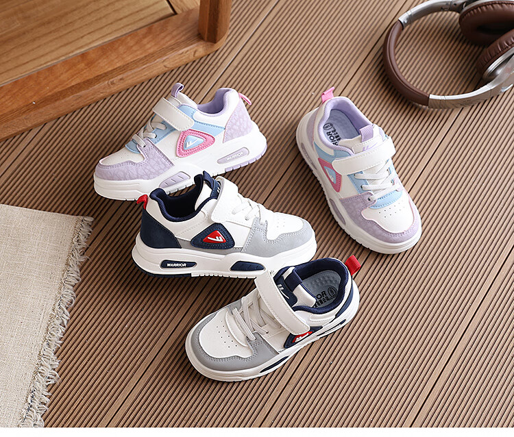 Warrior Girls' Running Shoes, Lightweight Boys' Sneakers, WZ(CL)-1510, Beige-Blue, Size 31 1