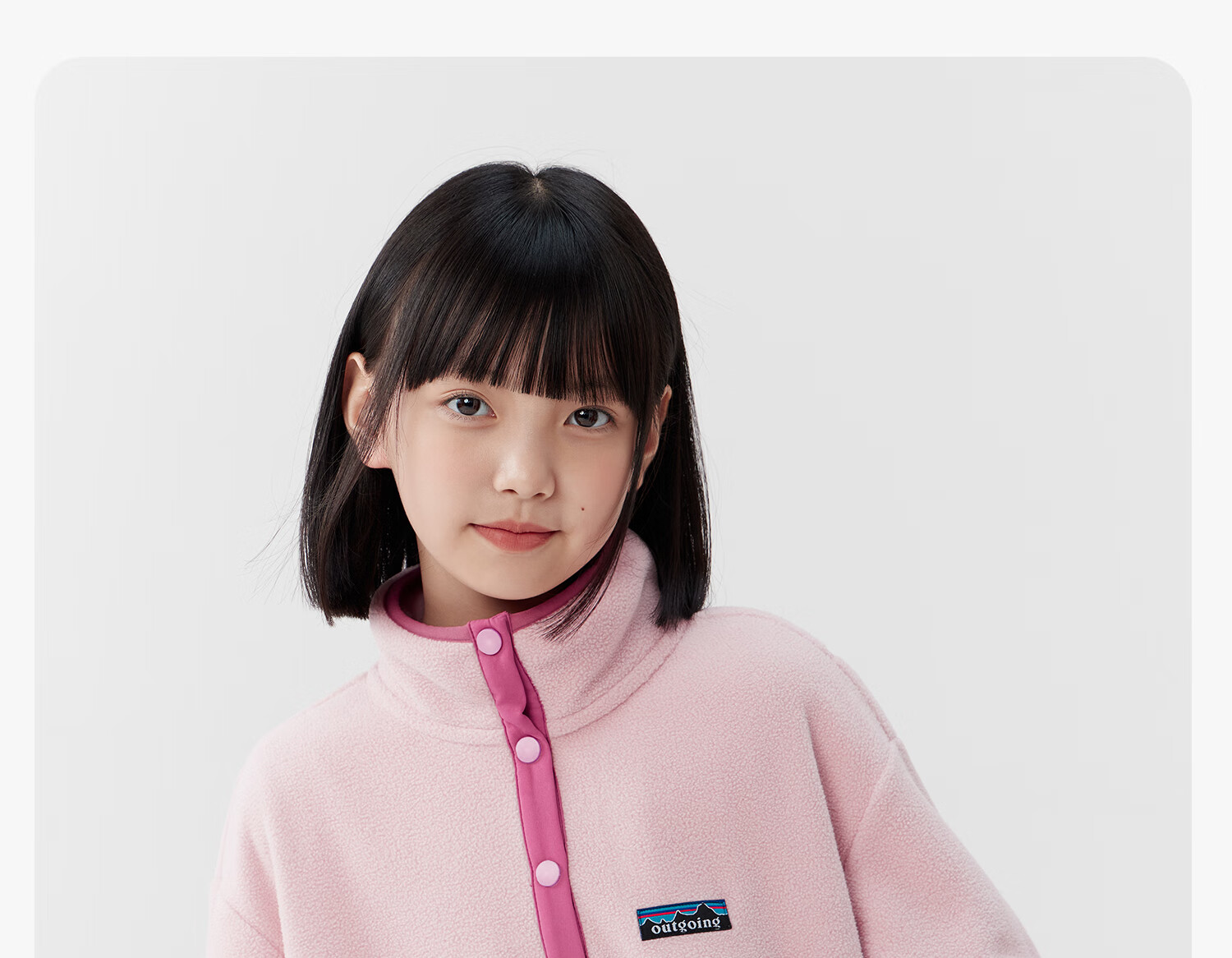 Zuo Xi Girls' Fleece Sweatshirt 2025 New Children's Winter Stand Collar Anti-Static Jacket Pink 120 17