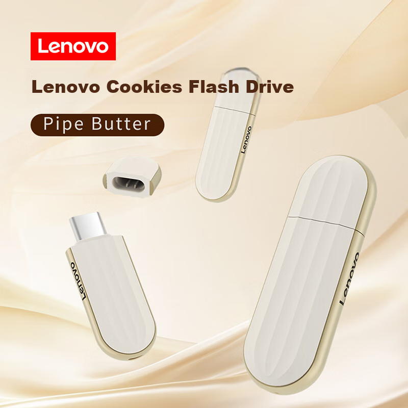 Lenovo 32GB Cookies Series Flash Drive USB3.2 Thumb Drive for Study, Office, Computer, And Car Use - Compact, Portable, High-Speed Large-Capacity USB Stick
