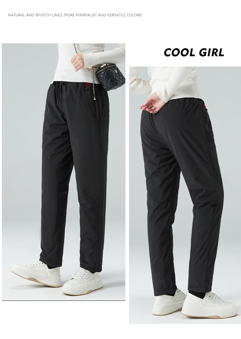 LangSha Women's -30°C Fleece-Lined Lamb Wool Ski Pants Windproof Thick Thermal Snow Pants for Northeast Snow Region 10