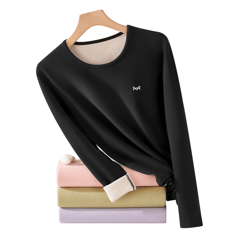 MiiOW Cashmere Silk 10A Antibacterial Anti-Mite Thermal Underwear Women's Fleece-Lined Autumn Top And Pants Set, New Style for 2026
