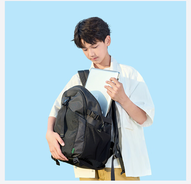 SHUKIKU Qingxing Backpack Youth Fashion Lightweight Travel Bag Large Capacity School Bag for High School Students Black 22
