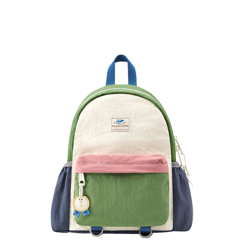 MR.ACE HOMME KIDS Parent-Child Backpack, Lightweight Water-Resistant Large Capacity Outdoor Travel Backpack, Elementary School Student Schoolbag, Strawberry Coconut Milk L Size