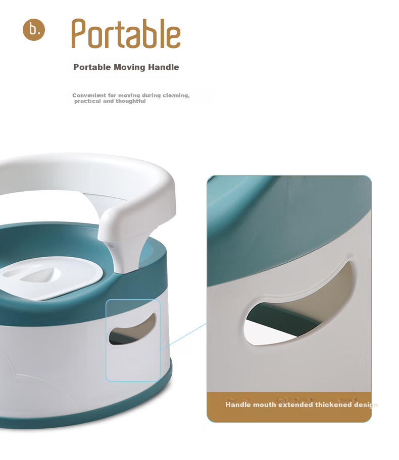 Rikang Children's Toilet for Ages 1-3 Raised Front Barrier PU Soft Cushion Three-In Function Gray X2004-8 5