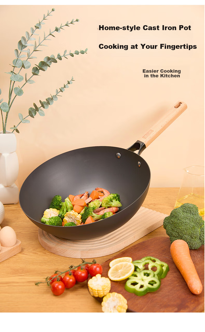 Zhangxiaoquan Iron Series Non-Stick Wok Pan for Home Cooking, 32cm C32890100 8