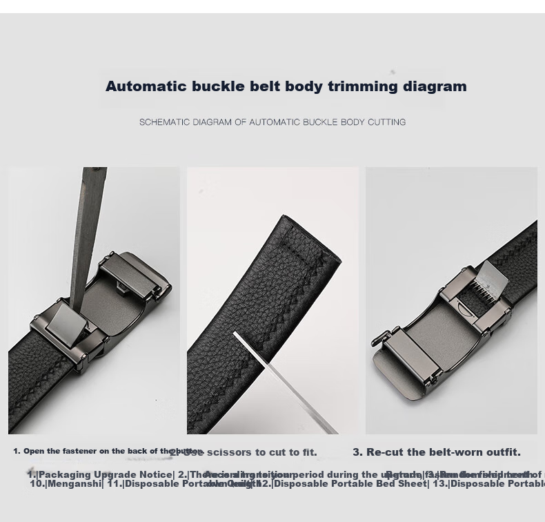 POLOMEISDO Men's Leather Belt with Wallet, Gift Box Set, Automatic Buckle, Birthday Present for Boyfriend, Husband, Father 20