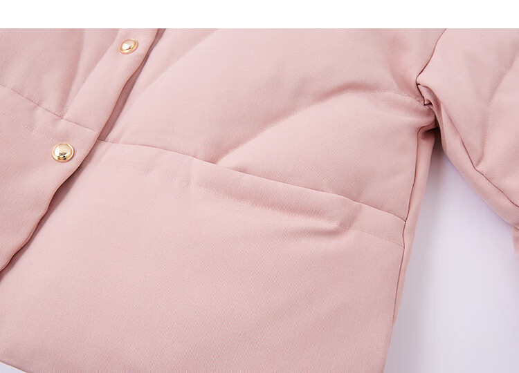 Demana Gentle Cold-Resistant Winter Lightweight Aesthetic 90% Duck Down and Rex Rabbit Fur Stand Collar Double-Breasted Women's Down Jacket 4